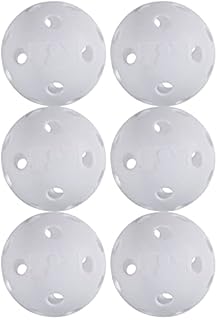 Franklin Sports Plastic Baseballs - Indestruct-A-Ball Plastic Batting Practice Baseballs - Plastic Training Balls - MLB Official Size - White - 6 Pack