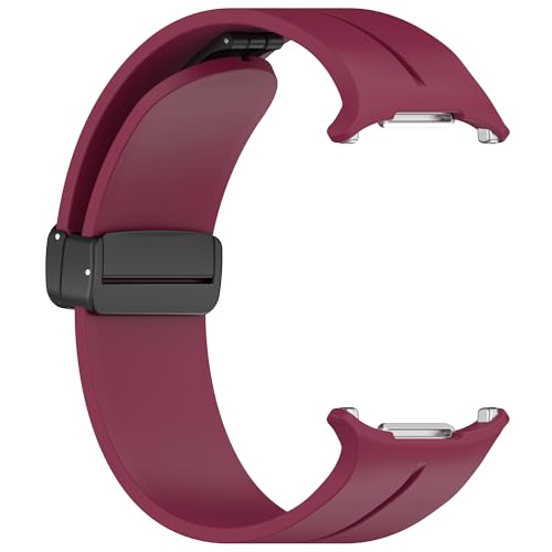 Image of YODI Magnet buckle watch strap band Compatible with Samsung Galaxy Watch 7 Ultra Band 47mm Smartwatch, Silicone Sport Strap Fit for Samsung Galaxy Watch Ultra Band (WINRED)