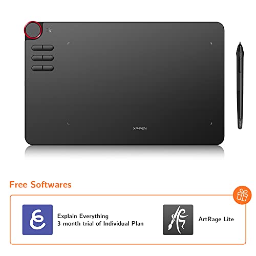 XP-PEN Deco 03 kabelloses Grafiktablett 10x5,62 Zoll Wireless zeichentablett mit 8192 Druckstufen...