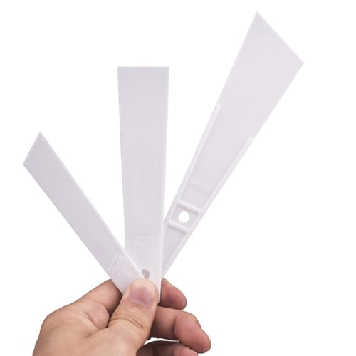3Pcs Plastic Glue Smear Sticks Applicator Leather Scraping Spreaders,Handmade DIY Leather Craft Tool, 3 Sizes (20mm, 30mm, 40mm),