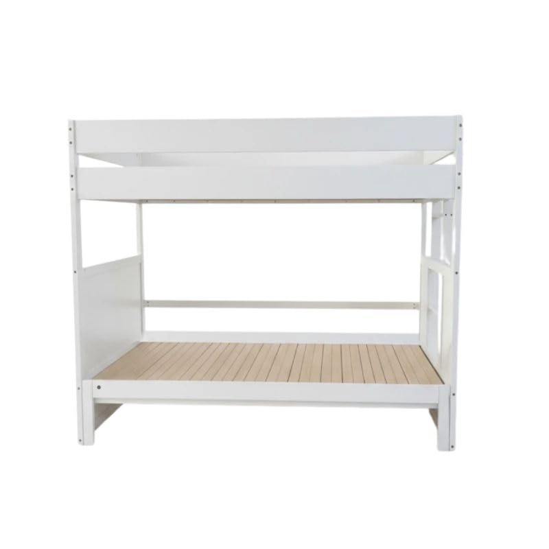 MUEMUE Litera con Cama Convertible en Matrimonio Madera Blanco 90/180x190cm