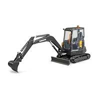 bruder 02465 Volvo ECR40-1:16 Compact Excavator Construction Vehicle, Construction Site, Excavator Shovel, Worker, Construction Machine, Toy
