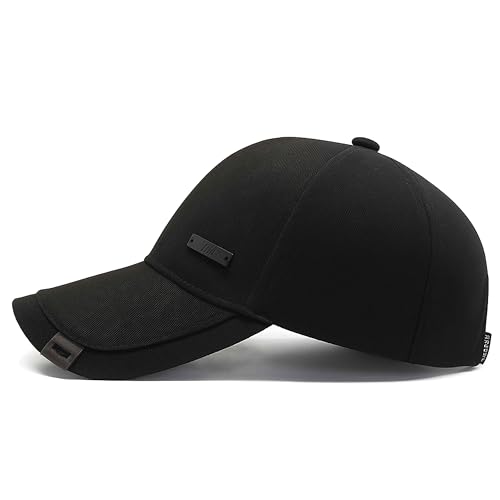 Image of Hat for Men Woman Sports Cap Sun Hat Quick Drying Soft Polyester Fiber Adjustable for Men and Women Black