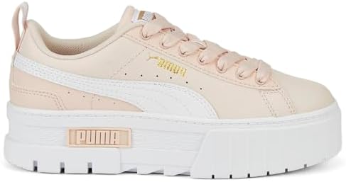 PUMA Girl's Mayze Leather (Big Kid) Island Pink/Puma White 5.5 Big Kid M | Image 1