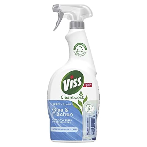 Viss Kraft + Glanz Reiniger Spray Glas & Flächen Glasreiniger für streifenfreien Glanz und strahlende Sauberkeit 750 ml 1 Stück Cover