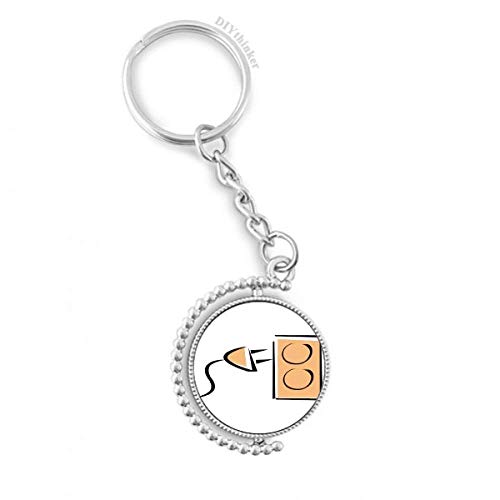 Câble branchez socket porte-clés rotatif aux finitions soignées 3.5"