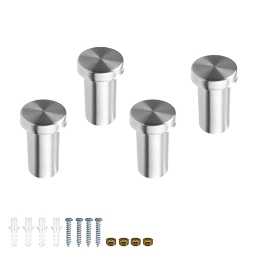 HJIAMA 4 Piezas Colgador pared, Perchas pared con Fijación Tornillo, 36 mm Perchero baño Acero Inoxidable, Percheros Pared para Entrada Cocina Baño