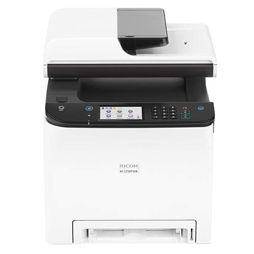 Ricoh M C250FWB Digital Color Multifunction Laser Printer, 25 Color ppm, 600x600 dpi