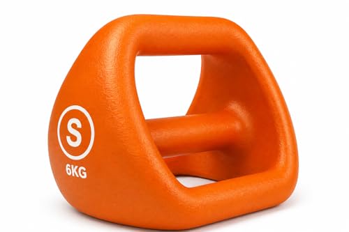 Image of Kakss 4BELL Multipurpose Gym Equipment 4-in-1 Dumbbell, Kettlebell, Push-Up Bar & Med Ball, Compact Home Workout Tool for Men & Women,(ONE PIECE) (6kg Orange)