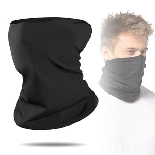 Yzmmxz 1 Piezas Braga Cuello Moto, Cubre Cuello Moto, Braga Para Moto, Braga Ciclismo Hombre, Braga Cuello Moto Unisex(Negro)