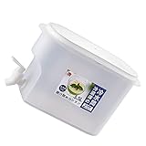 FAVOMOTO Dispensador de Bebidas con Dispensador de Hielo de Plástico de Espiga 3. 5L Hervidor de Agua de Nevera para Hacer Jugos de Té Kombucha Fermentador de Bebidas para Fiestas Aire