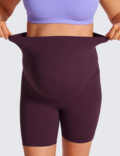 Image of CRZ YOGA Maternity Biker Shorts 6 inch | Butterluxe, Extremely Soft, Gentle Compression, Yoga, Super High Rise, U-shaped Belly, Pregnancy and Postpartum