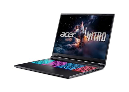 Image of acer Nitro V Slim ANV16S-41-R3Q0 Gaming Laptop | 16 inch WQXGA IPS | NVIDIA GeForce RTX 5070 | AMD Ryzen Processor | 16GB RAM | 512GB SSD | WiFi 6E | Backlit Keyboard | HDMI | USB4 | RJ-45 | Win 11 Home