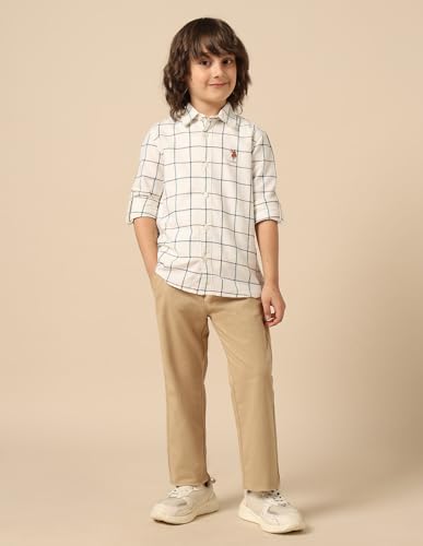 Image of Regular fit Windowpane Checks Cotton Long Sleeves Casual Shirts