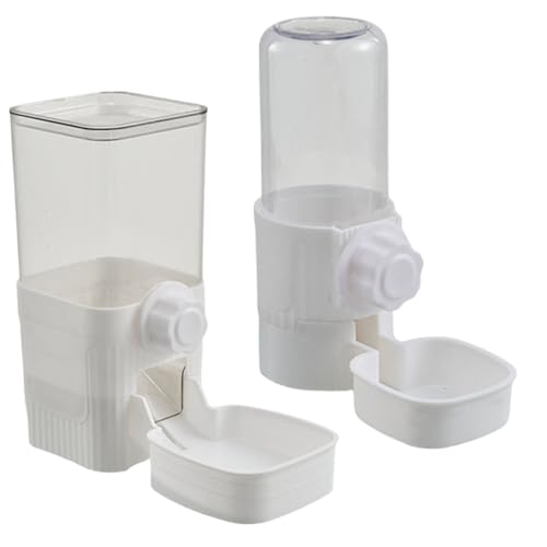 鳥用給水器 - ケージ用自動給餌器付き水ボトル | 透明なインコの噴水ペット用品、屋外・屋内・家庭・鶏・アパート・バルコニー・猫・リス対応
