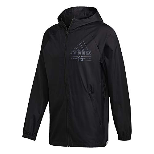 adidas mens Brilliant Basics Windbreaker Black Large