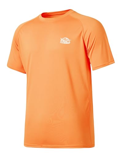 Maillot de bain manches courtes homme UPF 50+ orange XL Willit séchage rapide