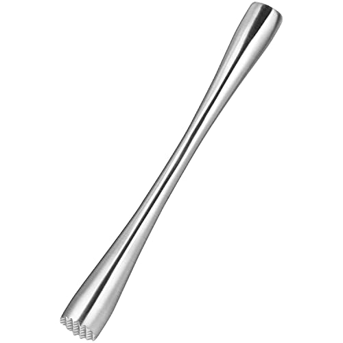 NISHZHU Cocktail Muddler Rostfreier Stahl Zitronen Stampfer Cocktail Muddler Eisstampfer für GewüRz EIS Riegel Werkzeuge 26 cm