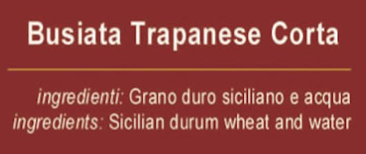 Busiate corte artigianali trapanesi 100% grano siciliano autoctono molito a pietra naturale. Confezione da 24 pacchi da 500 gr. cadauno (Totale 12 Kg.)