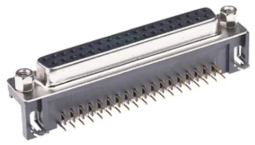 Conector DB37 hembra para placas PCB con tornillos de montaje integrados