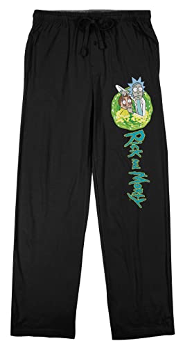Rick and Morty Portal Logo Men's Black Sleep Pajama Pants