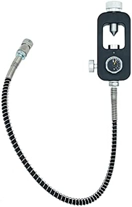 Sanoolir 4500psi Yolk Fill Station for HPA Tanks-36 Spring Air Hose Paintball Tank Charging System,Standard Scuba Yoke Pocket, High Pressure Gauge