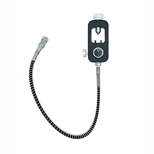 Sanoolir 4500Psi Yolk Fill Station For Hpa Tanks-36 Spring Air Hose Paintball Tank Charging System,Standard Scuba Yoke Pocket, High Pressure Gauge #TOP1