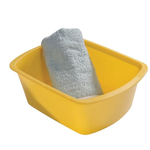 Lavabo portátil rectangular de plástico, 6 cuartos, dorado (4 pack) miniatura 3