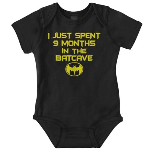 Image of Brisco Brands Spent 9 Months in the Cave Superhero Baby Romper Boys or Girls