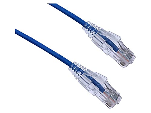 Cable Patch Axiom CAT6A 15 ft Ultra-delgado Azul miniatura 1