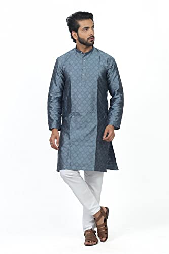 Image of HARPITA Men's Silk Blend Kurta Pyjama Set