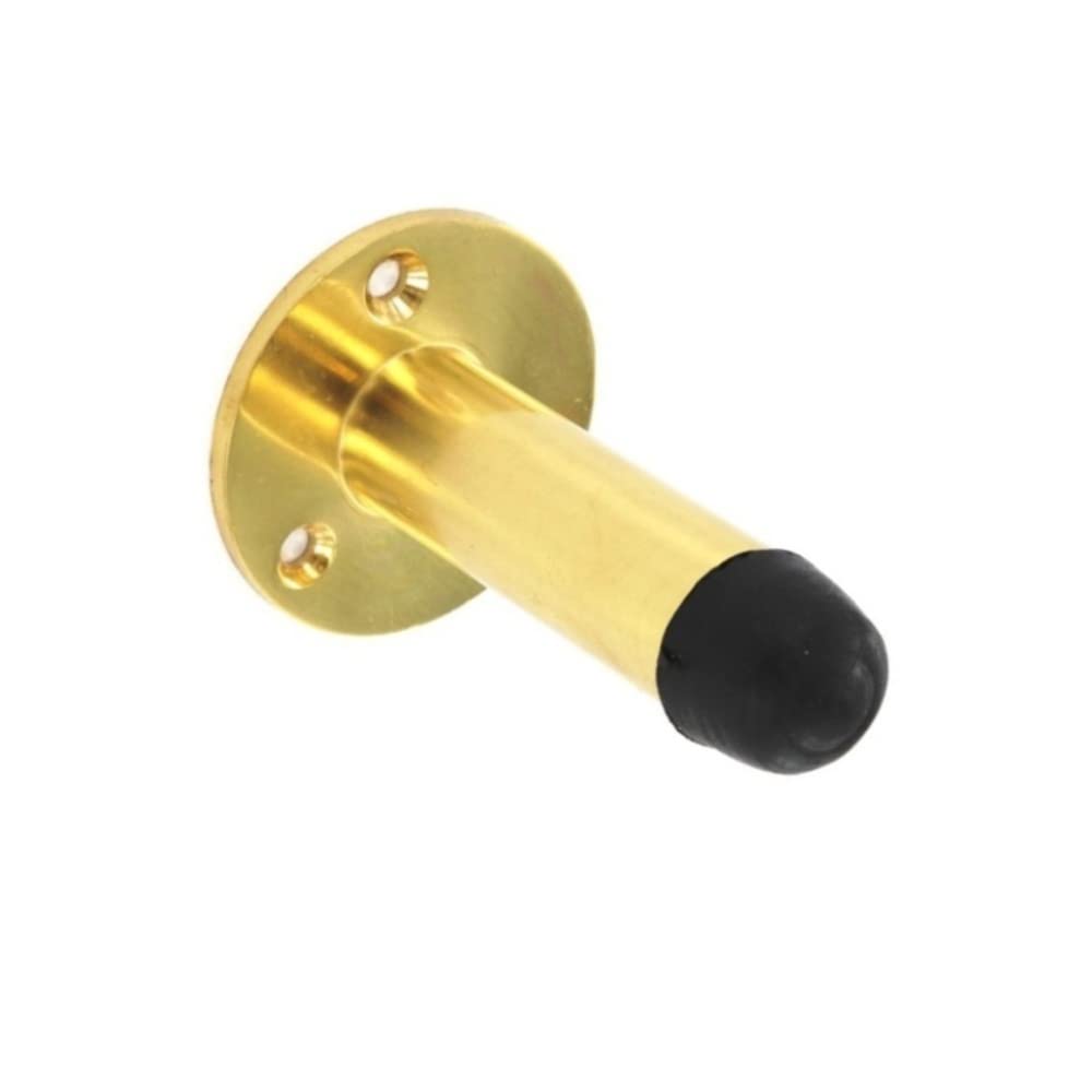 Securit Gold Sec Proj Door Stop 63Mm Br S2572
