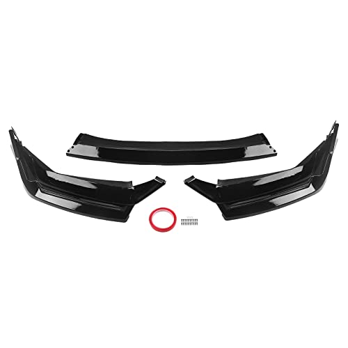 Spoiler pare-chocs avant Civic 10e FK7 FK8 2017-2021 lèvre noir brillant clignotant intégré