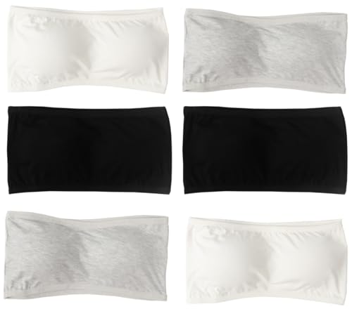 Girl's Bandeau Bra with Removable Padding Strapless Tube Bra for Girls and Teens