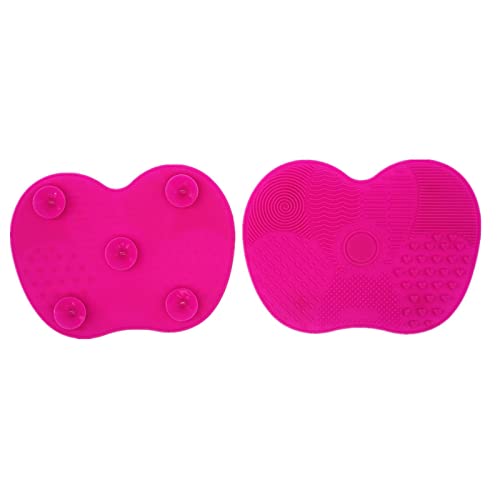 Enakshi Portable Brush Cleaner Pad Foldable Professional Reusable Scrubber Mat Rose Red |Health & Beauty | Makeup | Makeup Tools & Accessories | Brush Cleaners