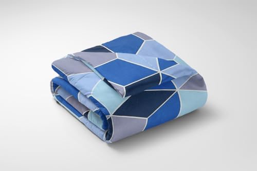 Image of LOOMLYFE All Season 220 GSM King Size Double Bed AC Comforter /Blanket /Duvet for All Seasons /Weathers - Pack of 1 - BlueRectangle