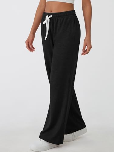 AUTOMET Lounge Pants Women Wide Leg Casual Sweatpants Baggy Workout Sweat Pajamas Pants Fall Fashion Outfits with Pockets3