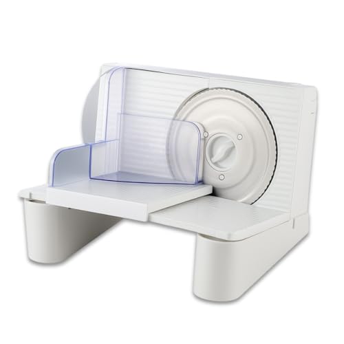 Trancheuse Professional Slicer, 150 W, Trancheuse électrique, couteau en inox, trancheuse à jambon, à épaisseur de coupe réglable (0-15mm), trancheuse à pain au fromage,