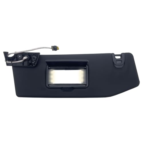 ZYLIXT Driver Side Sun Visor with Light Fits for Jeep Wrangler JR Gladiator 2018 2019 2020 2021 2022 2023 Replace 6BR80TX7AQ with Light with Mirror (Left Driver Side(W/Garage Door Opener)) by ZYLIXT - Used condition - US$87.70