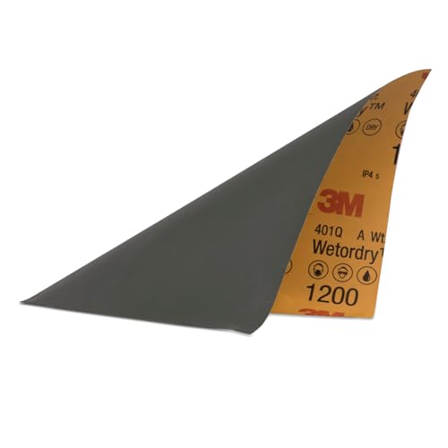 Image of 3M Wetordry Sandpaper, 1200 Grit, 9 in x 11 in, 5 Sheets, Use for Wet and Dry Sanding, Longer Lasting Sandpaper, Great for Auto Body Repair, Smooth Finish, Waterproof Backing for Wet Sanding (32022)