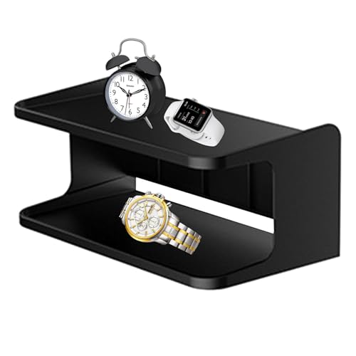 MAL MOTTED NACHTIST - Mesita de noche colgante, mesa auxiliar flotante | Estantería de cama montada en la pared, moderna mesa de pared minimalista, estantería compacta para tapicería nocturna, montado