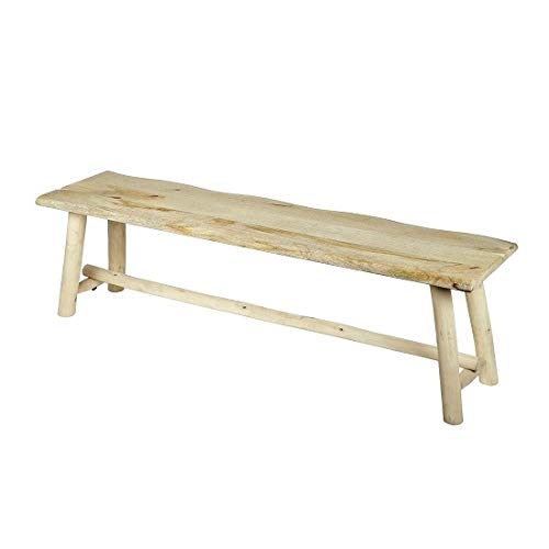 Banco de madera de mango de 145 cm ideal para recibidores acogedores
