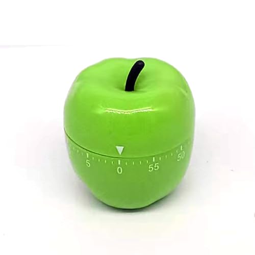 Chironal 1Pcs Fashion Cartoon Kitchen Timer Different Shape Creative Reminders (Apple)