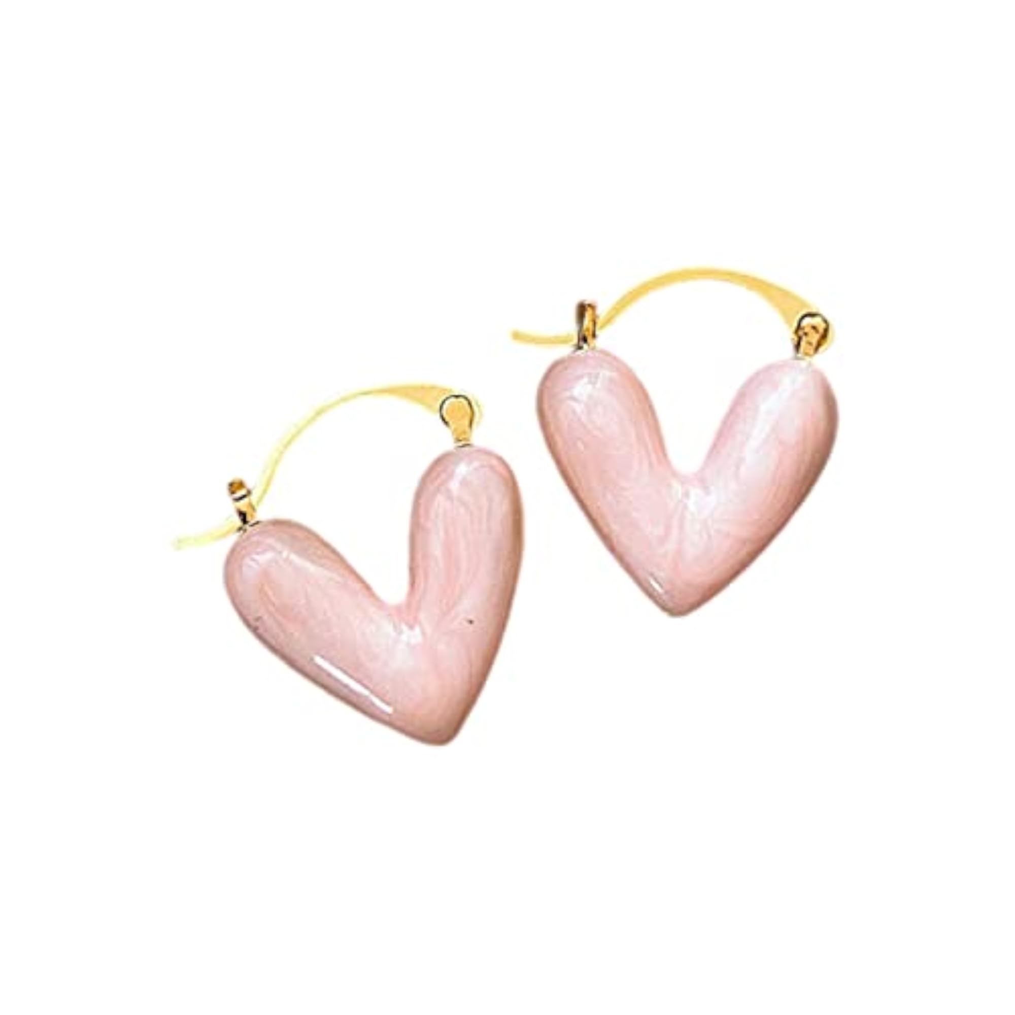 Women's Lightweight Heart Shape Stud Drop Earrings