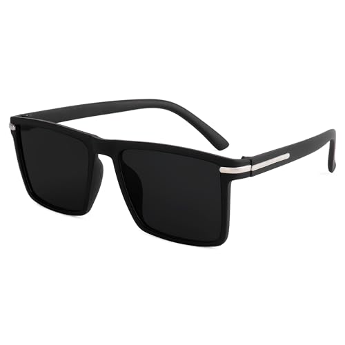 Image of Black Retro Square Sunglasses /Goggles For Men's -UV Protected-Pack of 1
