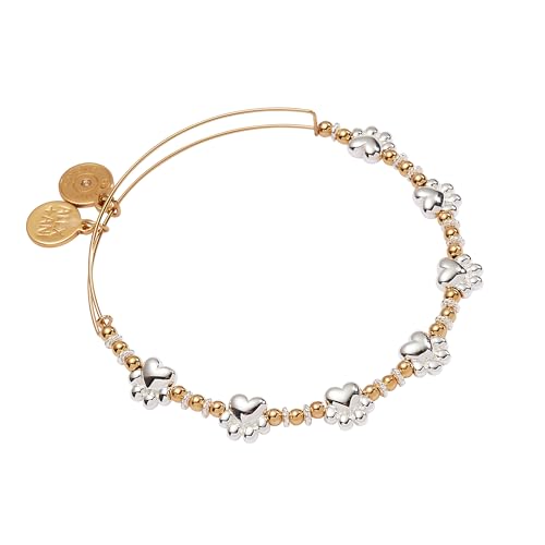 Alex and Ani Paw Print Beaded Dog Bangle