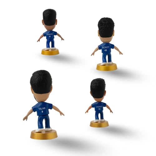 Image of Action Figure, IPL Edition 360 Rotatable Head, Cricket Player for Fans & Collectors (3 Inch Mumbai Indians Pack of 4)