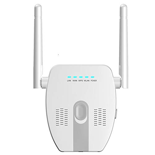 WiFi Range Extender, Signalverstärker Mini-AP-Repeater mit 2 externen Antennen (300 Mbps, 2,4 GHz),UKPlug