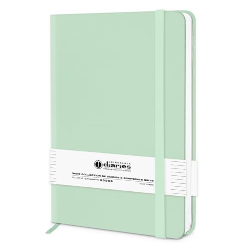 Image of Jhingalala Diaries - Hardbound Leather Cover Pocket Size Corporate Executive Diary Notebook I Pocket Diary For Men and Women I A6 Size I 80gsm Paper I 192 Ruled Pages (Ocean Green)