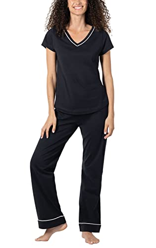 PajamaGram PJs For Women Set - Women Pajamas, Short Sleeve, 100% Cotton